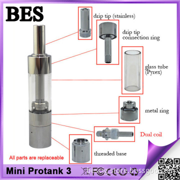 2014 2.0ohm Bottom Dual Coils Atomizer Mini Protank 3 with Factory Price